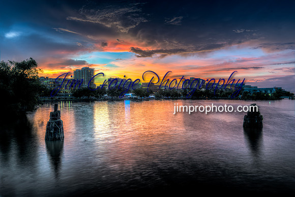 Alexandria City Waterfront at Sunset