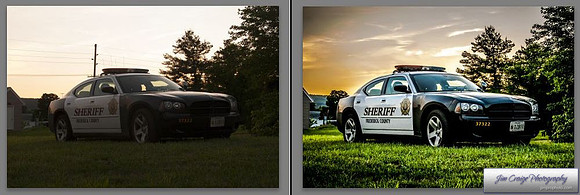 Frederick County Sheriff Car at Sunset